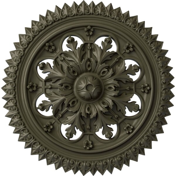 Ekena Millwork York Ceiling Medallion (Fits Canopies up to 3 5/8"), Hand-Painted Witch Hazel, 21 5/8"OD x 2 1/2"P CM21YOWHF - main